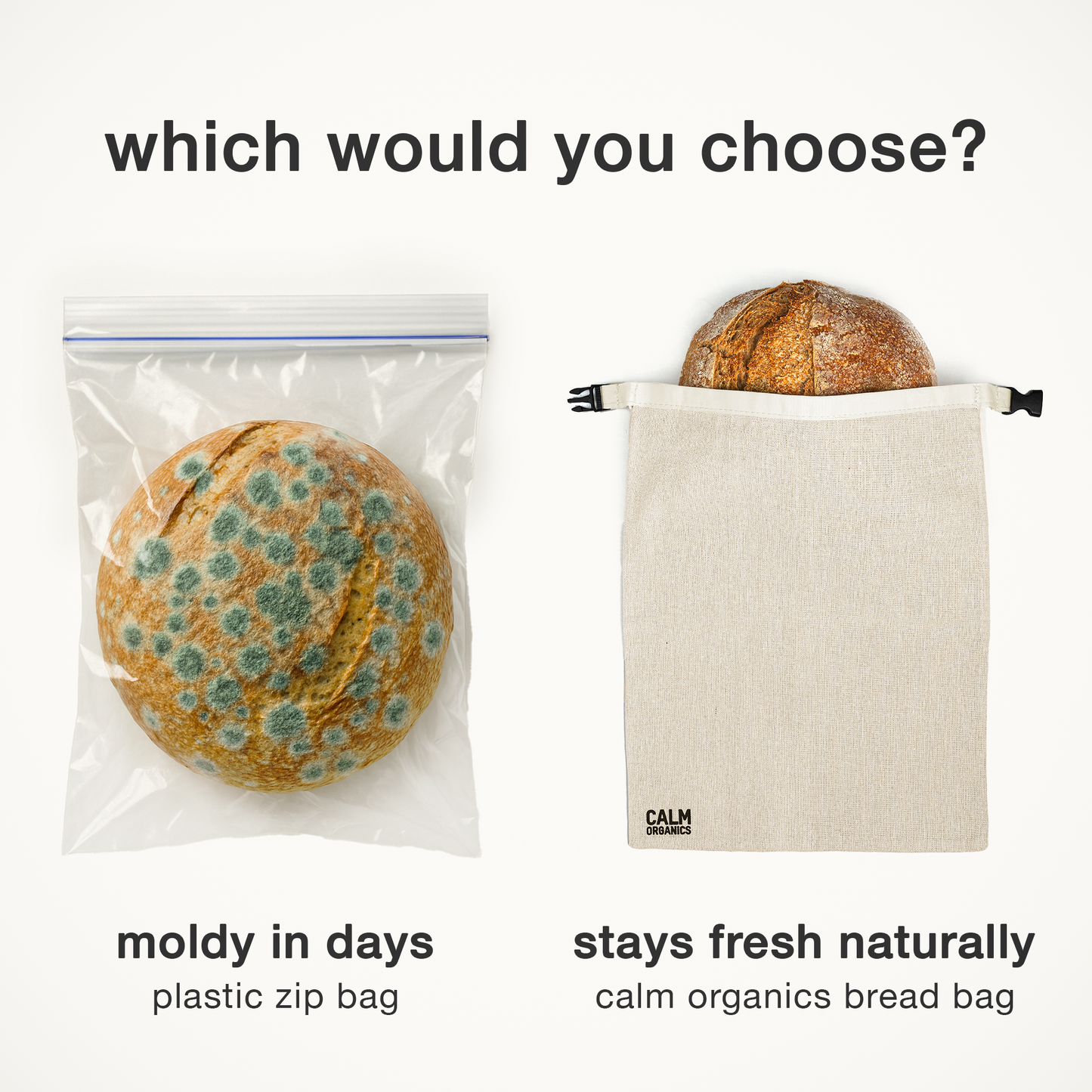 CALM ORGANICS BREAD BAG